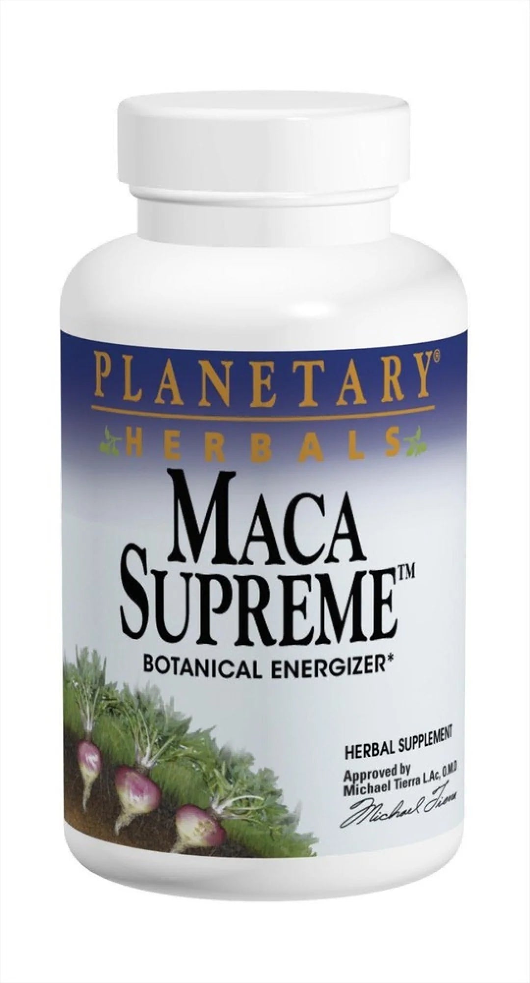 Maca Supreme 600 mg 50 cápsulas vegetales de Planetary Herbals (foto de archivo)