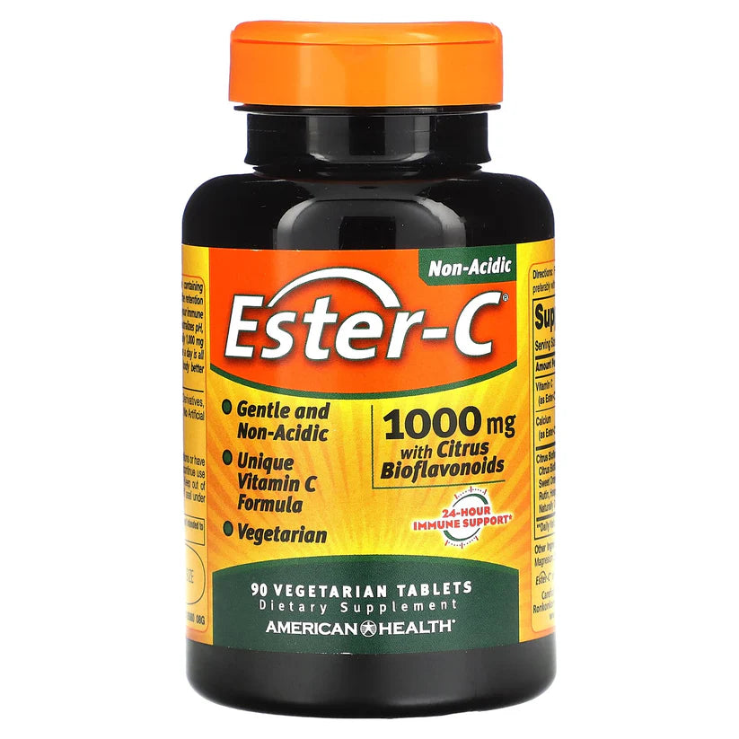 Ester-C 1000 mg con Bioflavonoides Cítricos American Health, frasco de 90 tabletas