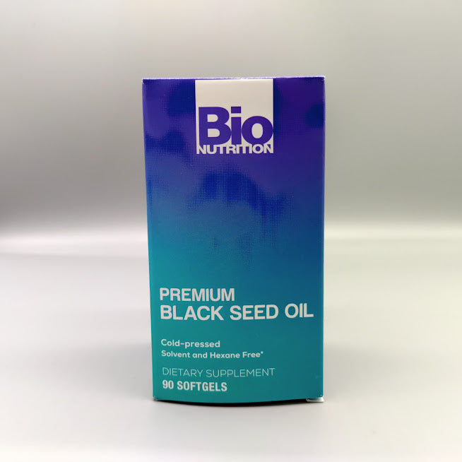 Bio Nutrition aceite de semilla negra 1000 mg 90 softgels prensado en frío (foto de archivo)