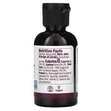 Organic Liquid Monk Fruit 2 oz de Now Real Foods — etiqueta del producto