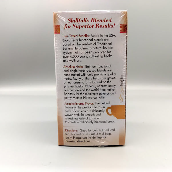 Té de Reishi Bravo 20 Bolsitas para el Hígado y Defensas de Bravo Tea — etiqueta del producto