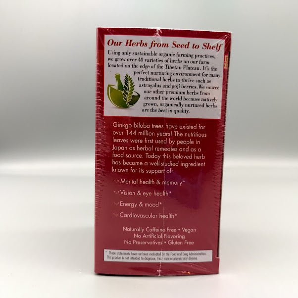 ABSOLUTE GINKGO BILOBA HERBAL TEA 20 TB 1.06 OZ de Bravo Tea — etiqueta del producto