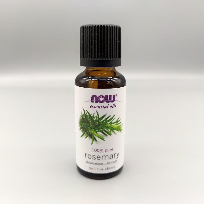 NOW essential oils bottle, 100% pure rosemary, Rosmarinus officinalis, Net 1 fl. oz. (30 mL)