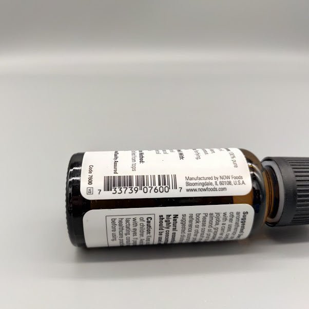 NOW rosemary bottle: barcode 7 33739 07600 7, Manufactured by NOW Foods, Bloomingdale, IL