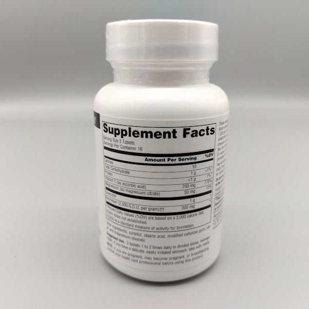 Activated Quercetin, 50 Tablets de Source Naturals — vista posterior del envase