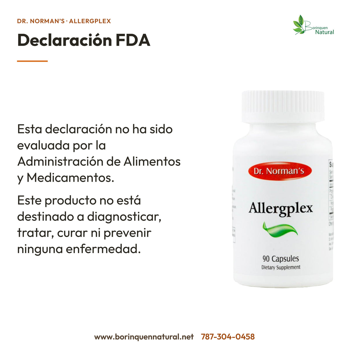 Allergplex: declaración no evaluada por la FDA; no destinado a diagnosticar, tratar, curar ni prevenir ninguna enfermedad.