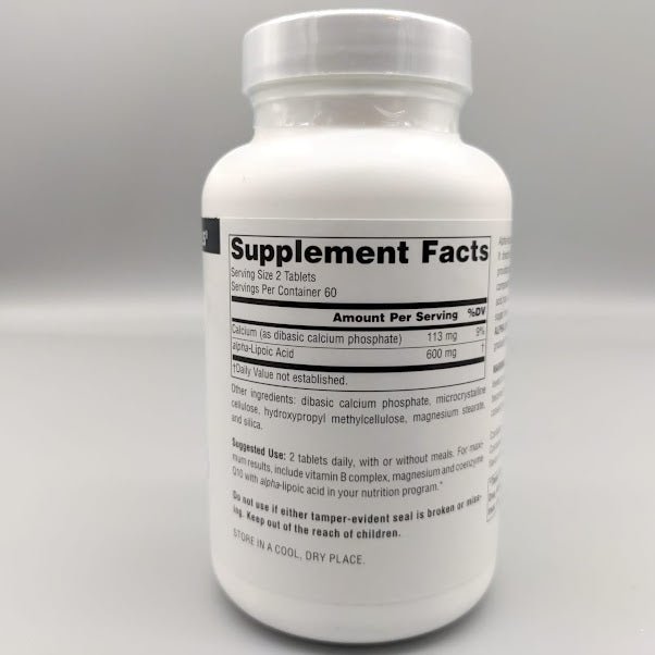 Alpha Lipoic Acid 300mg 120 Tablets de Source Naturals — etiqueta del producto