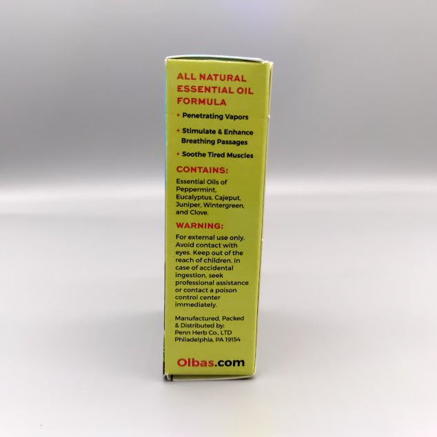 Aromatherapy & Massage - Olbas Oil - .32oz - 10ml — vista posterior