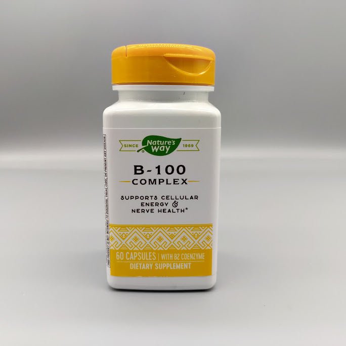 B - 100 Complex 60 Capsules (foto de archivo)