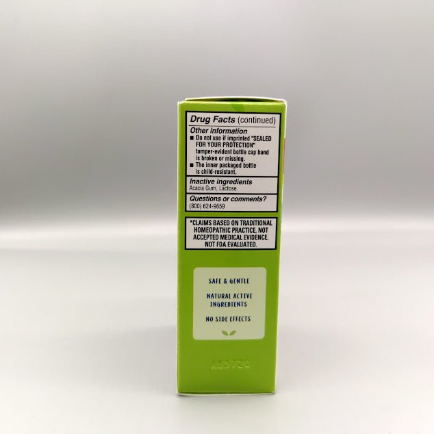 Baby Nighttime Tiny Cold Tablets 125 TABLETS de Hyland's — vista lateral (foto de archivo)