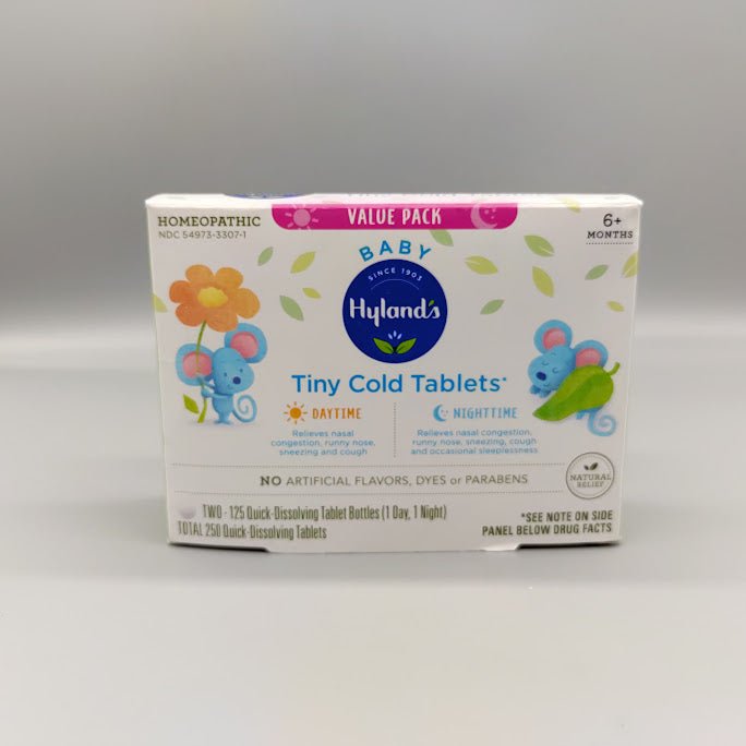 Hyland's Baby Tiny Cold Tablets Día y Noche para Catarro 250 Tabletas