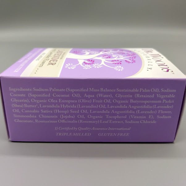 Bar Soap Lavender with Org Flowers 5.25 OZ de Dr. Woods — vista posterior
