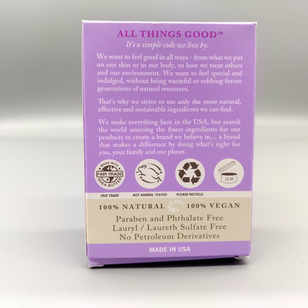 Bar Soap Lavender with Org Flowers 5.25 OZ de Dr. Woods — etiqueta del producto