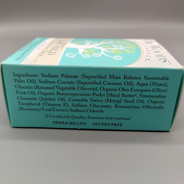 Bar Soap Unscented Baby Mild 5.25OZ de Dr. Woods — etiqueta del producto