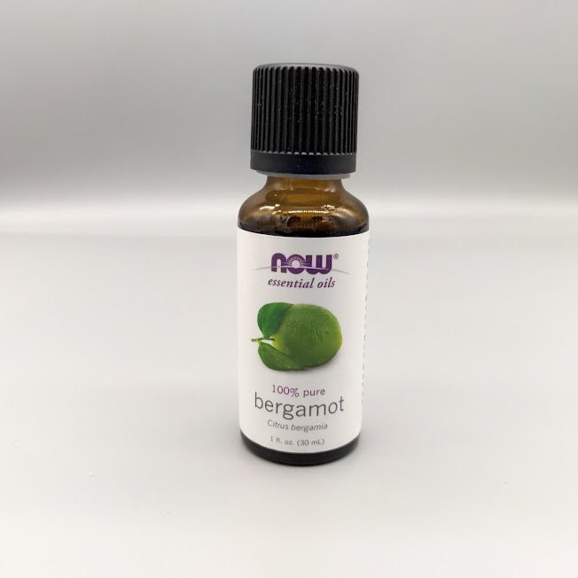 NOW essential oils amber bottle, 100% pure bergamot, Citrus bergamia, 1 fl. oz. (30 mL)