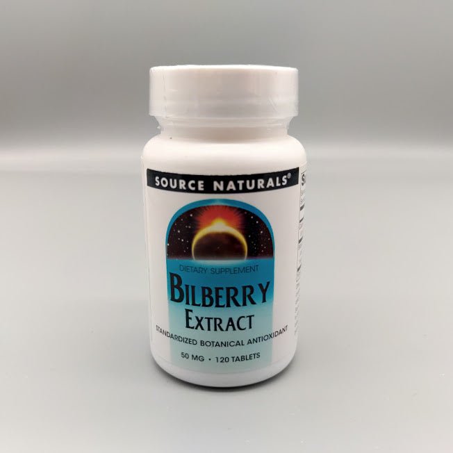BILBERRY EXTRACT - 50MG - 120 Tablets (foto de archivo)