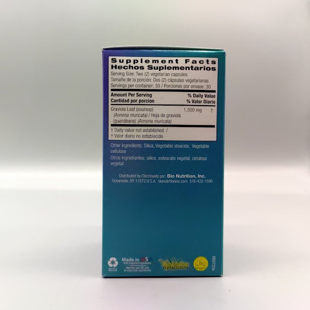 Bio Nutrition Graviola -- 1500 mg - 60 Vegetarian Capsules