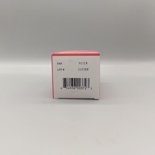 Tapa de la caja Bio Nutrition con fecha de vencimiento, lote y código de barras 854936003723