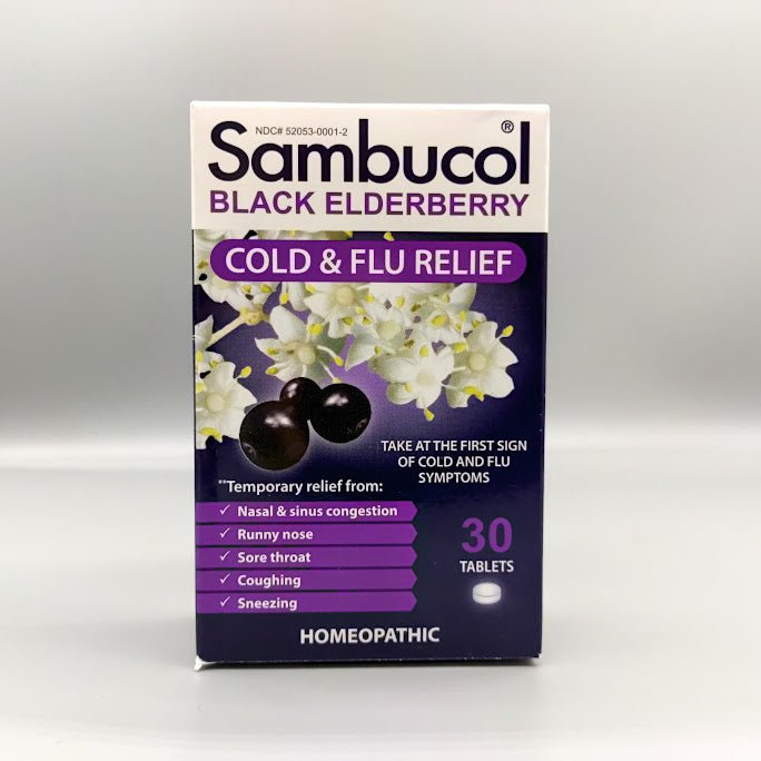 Black Elderberry Cold & Flu 30 Tablets de Sambucol