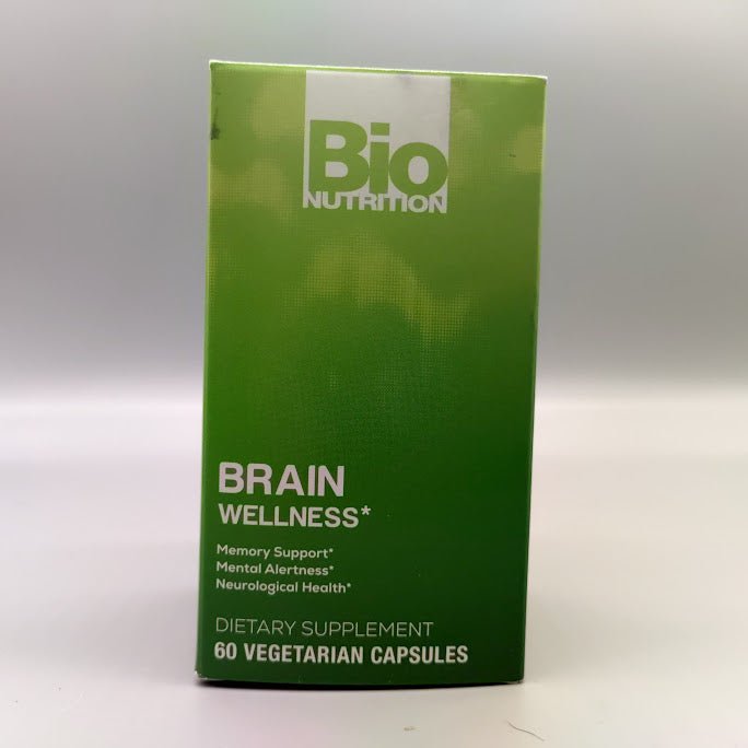 Brain Wellness de Bio Nutrition, frasco de 60 cápsulas vegetarianas para la memoria