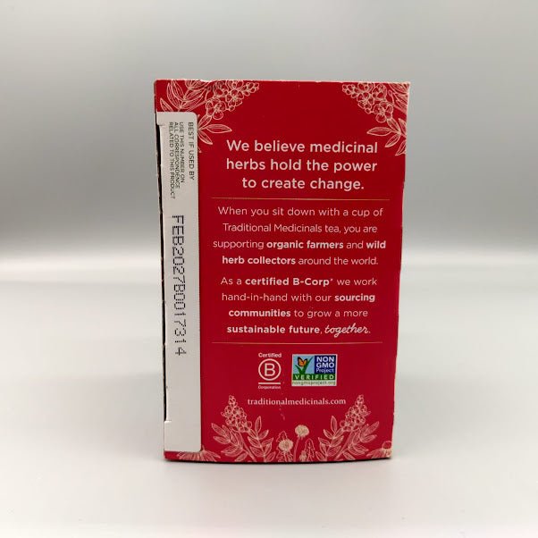 Breathe Easy Tea de Traditional Medicinals — vista lateral