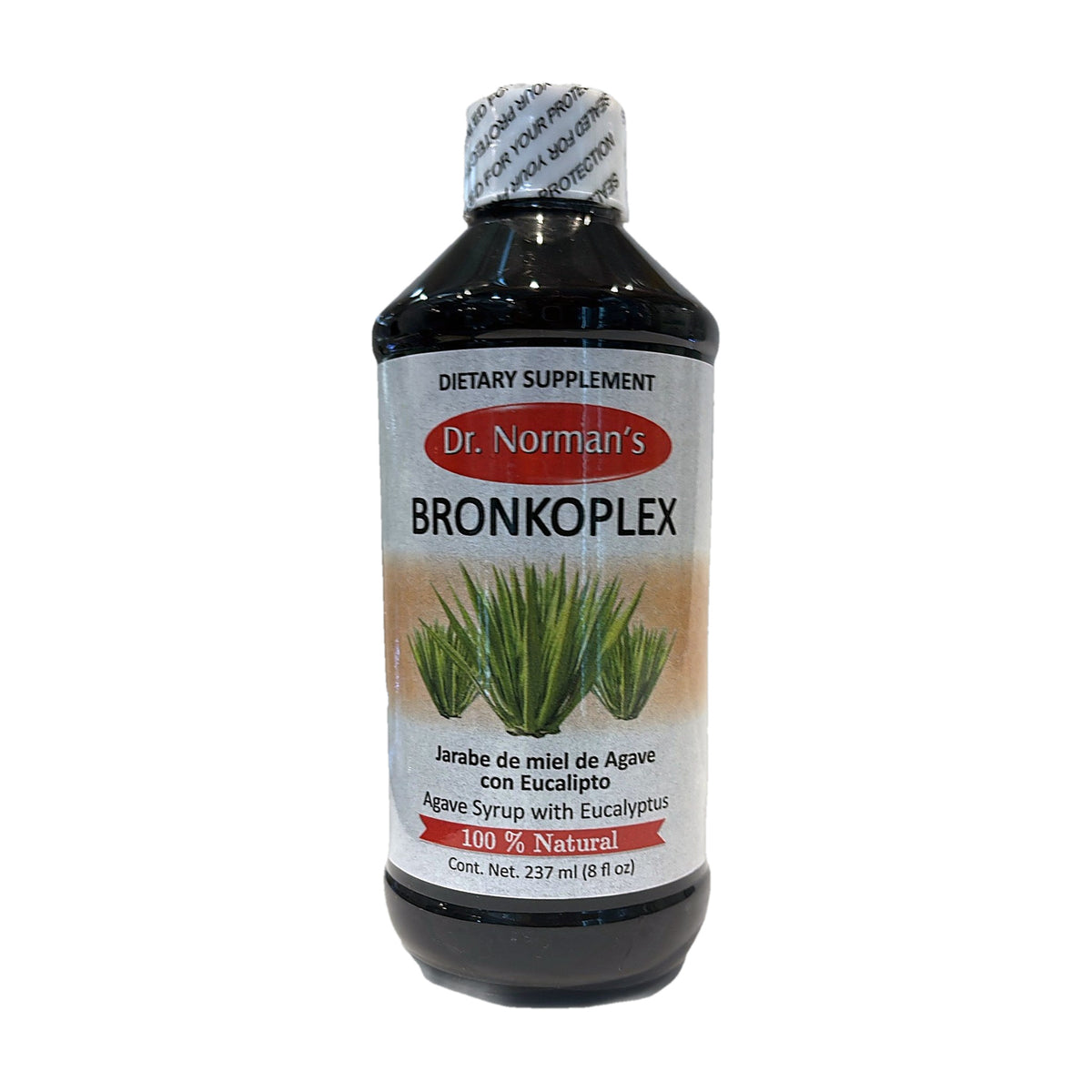Bronkoplex de Dr. Norman's, jarabe de miel de agave con eucalipto, frasco de 8 oz (237 ml)