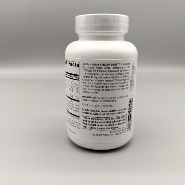 Candida Digest - 800mg - 90 Tablets de Planetary Herbals — vista posterior
