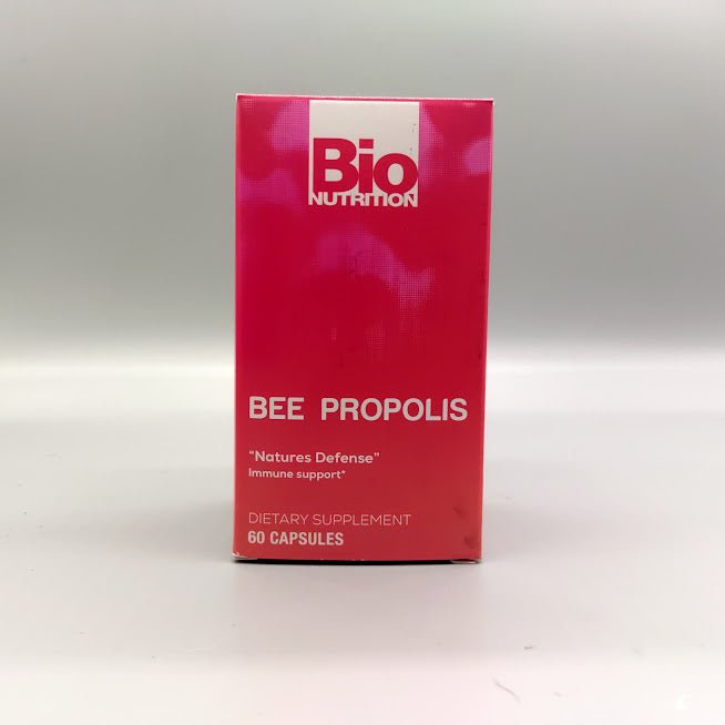 Cápsulas de Propóleo Bee Propolis 60 Caps de Bio Nutrition (foto de archivo)