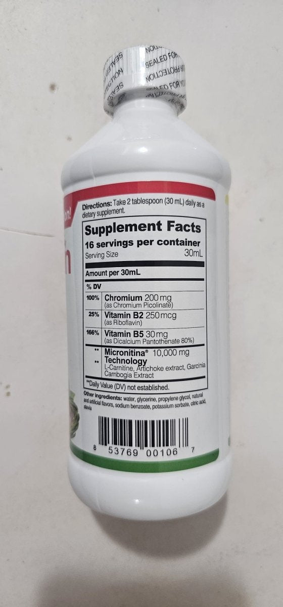 Cardispan Sugar Free: L-Carnitina, Alcachofa y Garcinia, 16 oz — vista posterior