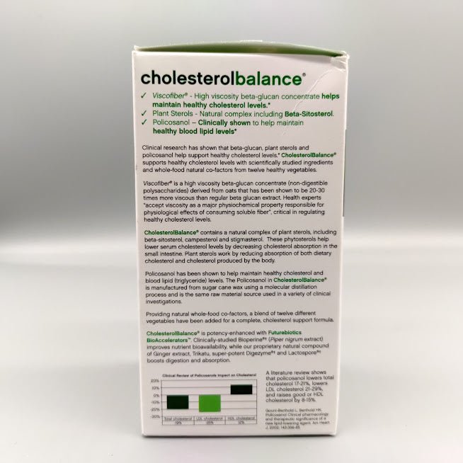 Cholesterol Balance, Cholestatin Fiber Complex Vegetarian 90 Capsules de Future Biotics — vista posterior