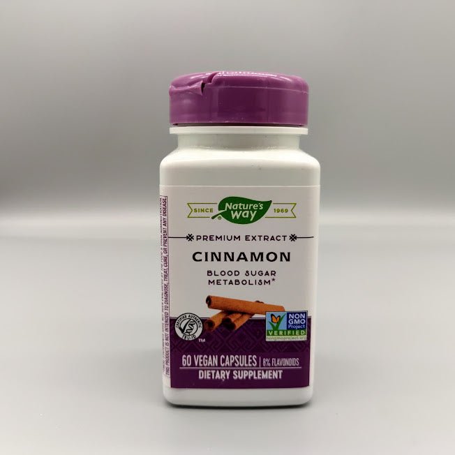 Cinnamon - 8% Flavonoids - 60 Veggie Capsules - Nature's Way (foto de archivo)
