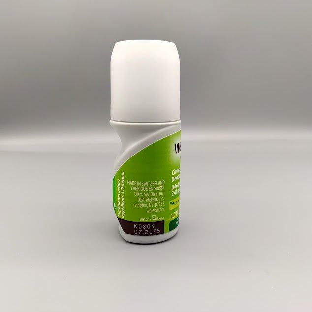 Citrus 24hr Roll-On Deodorant de Weleda — etiqueta del producto