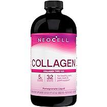 Colágeno Líquido Neocell Granada 16 oz para Piel y Pelo (foto de archivo)