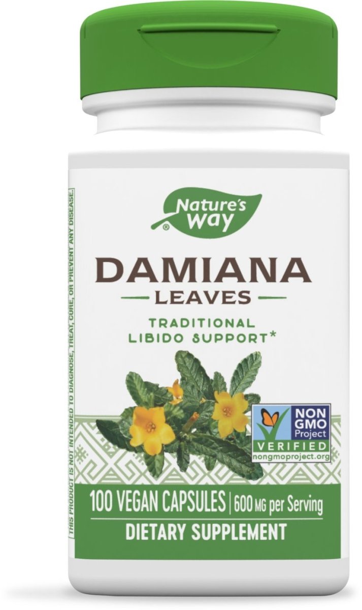 Damiana Nature's Way 100 Cápsulas para Ánimo y Energía de Natures Way