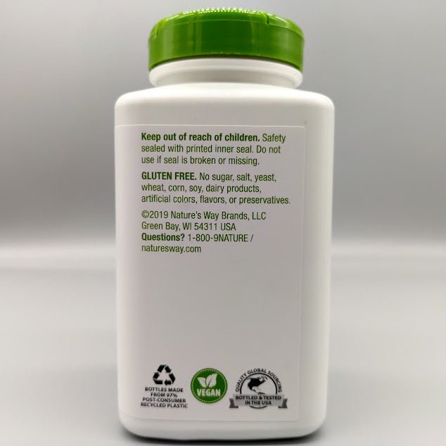 Etiqueta anterior de Dandelion Root: Keep out of reach of children y Gluten free