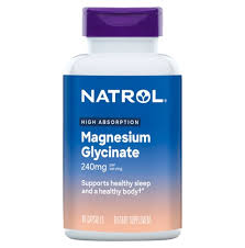 Magnesio Glicinato Natrol 240 mg Alta Absorción, 60 Cápsulas