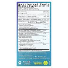 Bio Nutrition Urilow 60 capvegi — etiqueta con los ingredientes