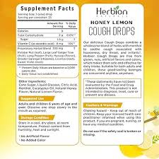 Herbion Cough Drops Honey Lemon – 25 Pastillas de Herbion Naturals — vista posterior