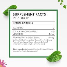 Sugar Free Cough Drops Sabor Menta – 18 pastillas de Herbion Naturals — etiqueta del producto