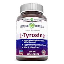 L-Tyrosine 500 mg 180 cápsulas de Amazing Nutrition