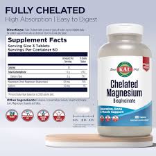Star Chelated Magnesium Bysglycinate 180 tablets de Kal — vista lateral