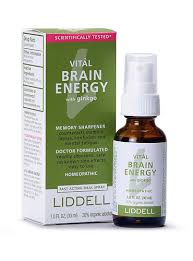 Liddell Homeopathic Vital Brain Energy with Ginkgo 1 ounce — etiqueta del producto