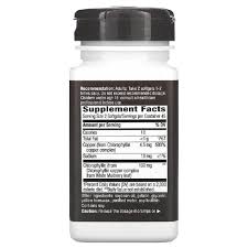 Chlorofresh 50 mg 90 softgels de Nature's Way — etiqueta con los ingredientes