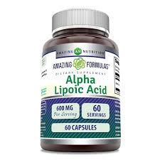 Alpha Lipoic Acid 600 mg 60 cápsulas de Amazing Nutrition