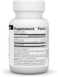 Calcium D-Glucarate 500 mg 30 tablet de Source Naturals — etiqueta con los ingredientes