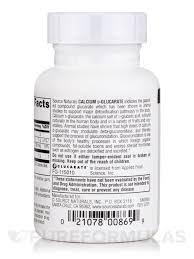 Calcium D-Glucarate 500 mg 30 tablet de Source Naturals — vista posterior del envase