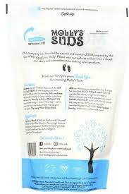 Laudry Powder Peppermint 120 Loads de Molly's Suds — etiqueta del producto