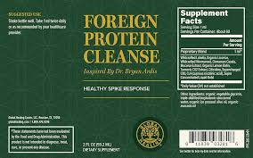 Foreign Protein Cleanse 2 ounce de Global Healing Center — etiqueta del producto