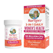Probiótico para Mujer Mary Ruth's 3 en 1, 50 Mil Millones, 30 Cápsulas