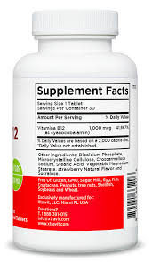 Xtravit B12: tabla de la etiqueta, 1,000 mcg por tableta, 30 tabletas